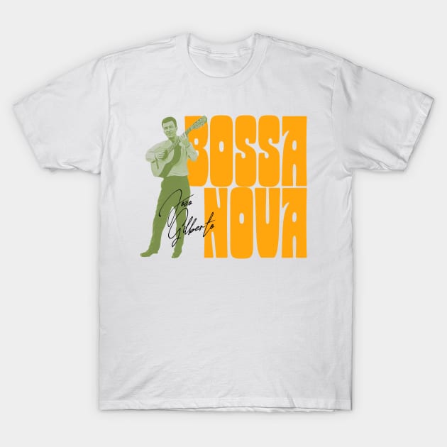 Joao Gilberto Bossa Nova Vintage Fan Art T-Shirt by darklordpug